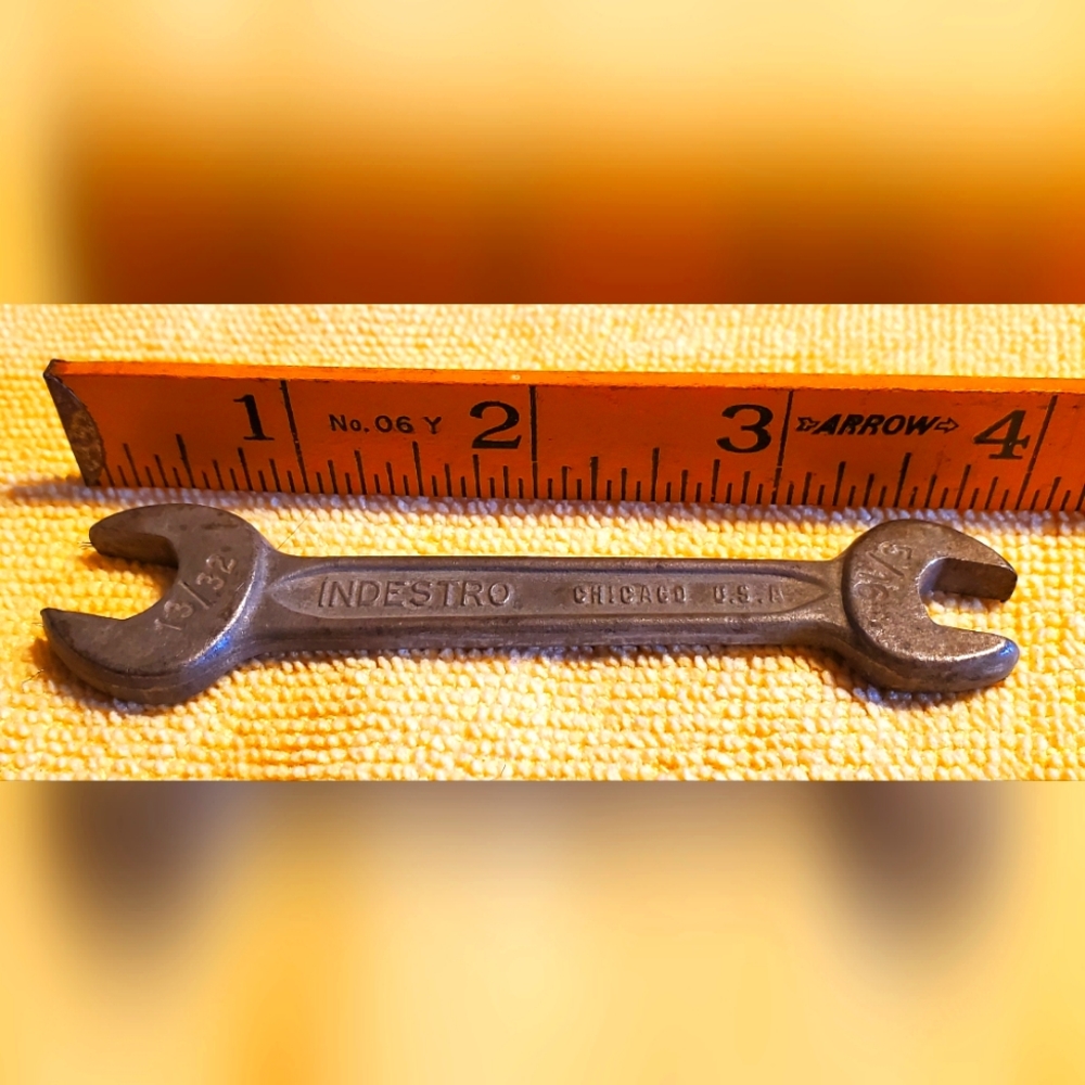 Vintage Indestro open end wrench model c-21 5/16 & 13/32